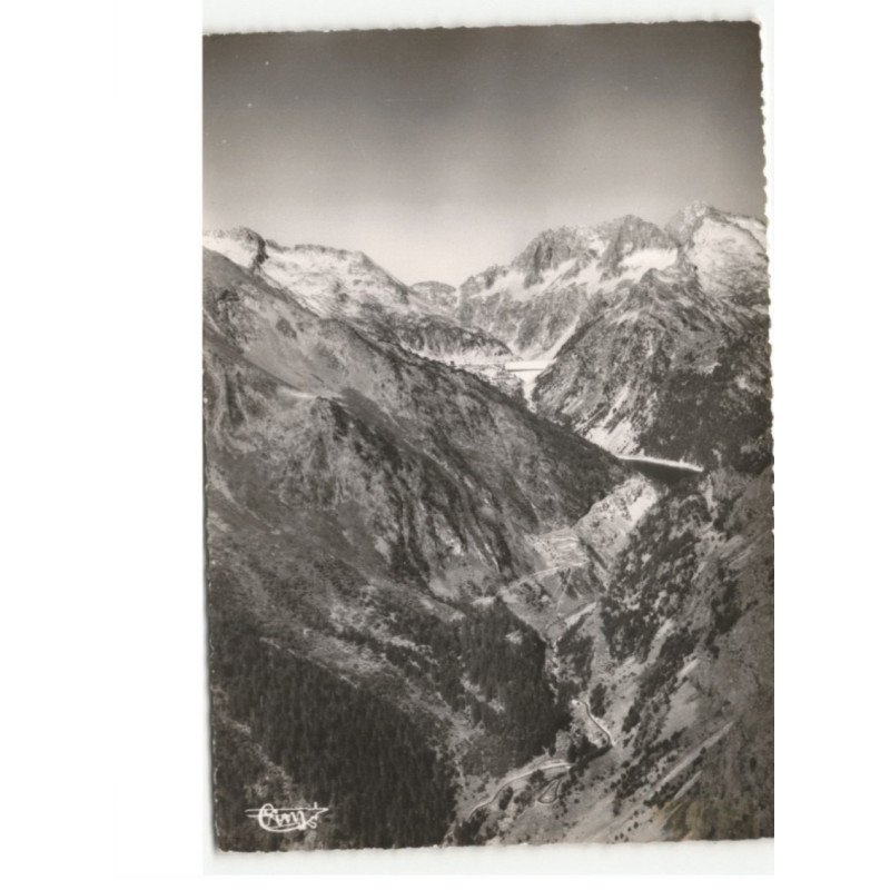 FABIAN: lac d'oredon et cap de long vue aérienne 10x15 - très bon état