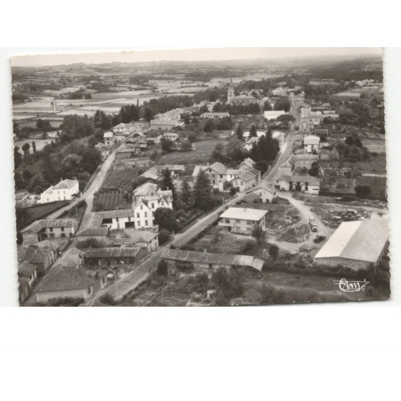 GALAN: vue générale et route de lannemezan vue aérienne 10x15 - très bon état
