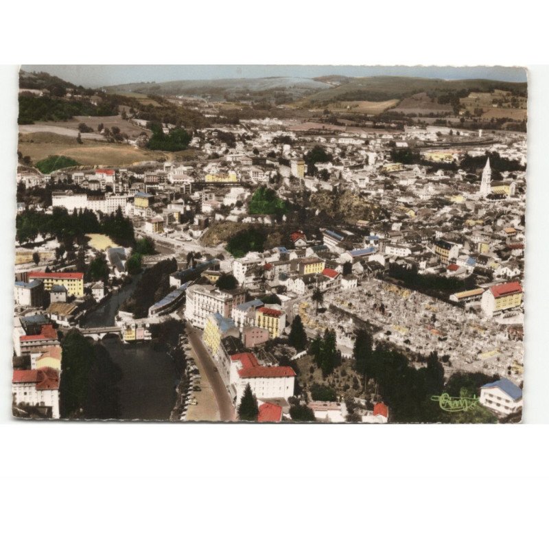 LOURDES: le gave vue aérienne 10x15 - très bon état