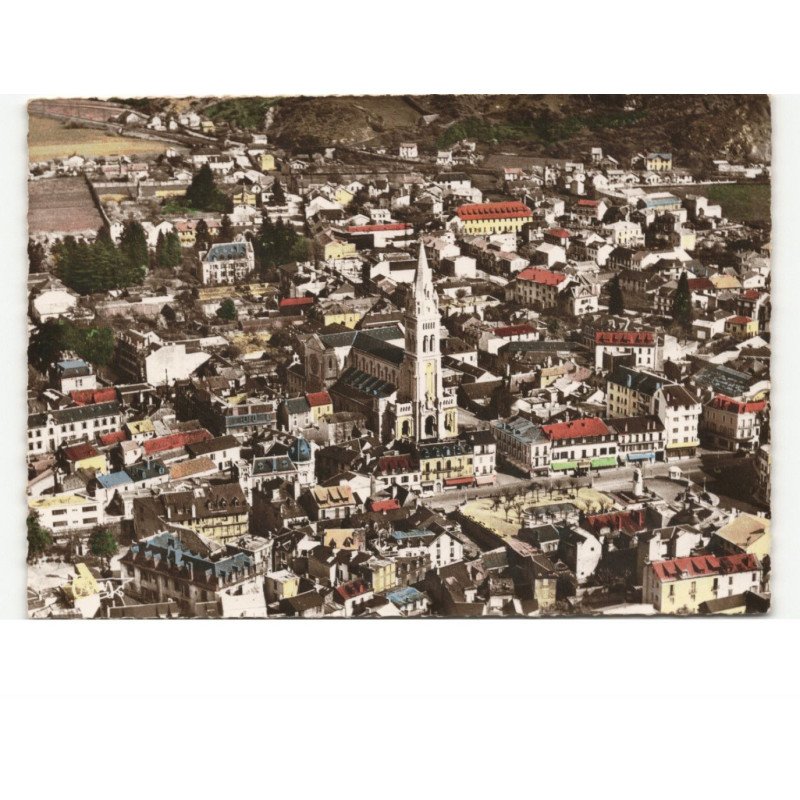 LOURDES: église du sacré-coeur vue aérienne 10x15 - très bon état