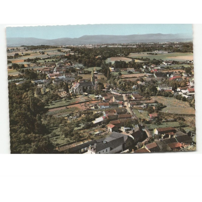 ORLEIX: au fond la ville de tarbes et la chaîne des pyrénées vue aérienne 10x15 - très bon état