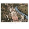 LOURDES: la basilique et le gave vue aérienne 10x15 - très bon état
