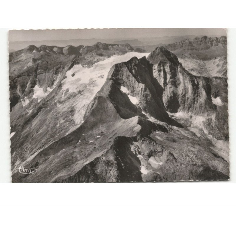 VIGNEMALE: pic, glacier d'oussoue vue aérienne 10x15 - très bon état