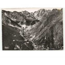 HAUTES-PYRENEES: la vallée de la gela vers fabian et les pics garlitz vue aérienne 10x15 - très bon état