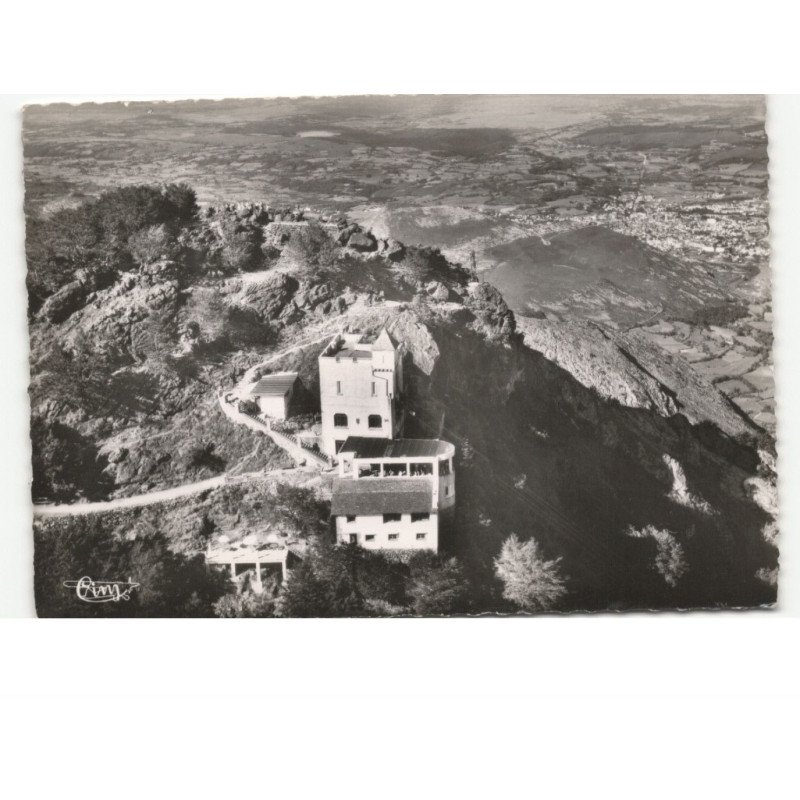 PIBESTE: la gare supérieure du téléphérique, lourdes et la bigorre vue aérienne 10x15 - très bon état