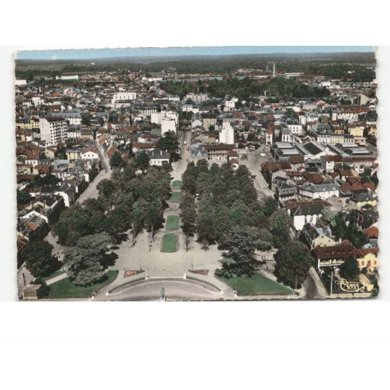 TARBES: le centre de la ville vue aérienne 10x15 - très bon état