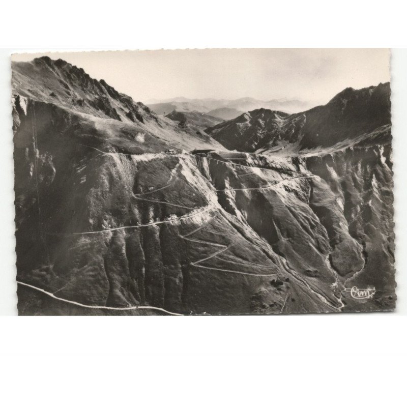TOURMALET: col du tourmalet, versant de barèges vue aérienne 10x15 - très bon état