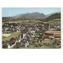 TREBONS: vue panoramique du village vue aérienne 10x15 - très bon état