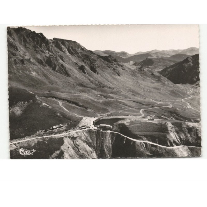 BAGNERES-de-BIGORRE: col du tourmalet, massif du bigorre vue aérienne 10x15 - très bon état