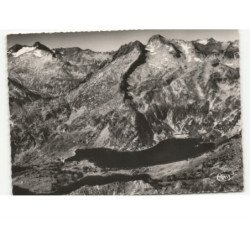 LE TOURMALET: pic de néouvielle et lacs d'aumar et d'aubert vue aérienne 10x15 - très bon état