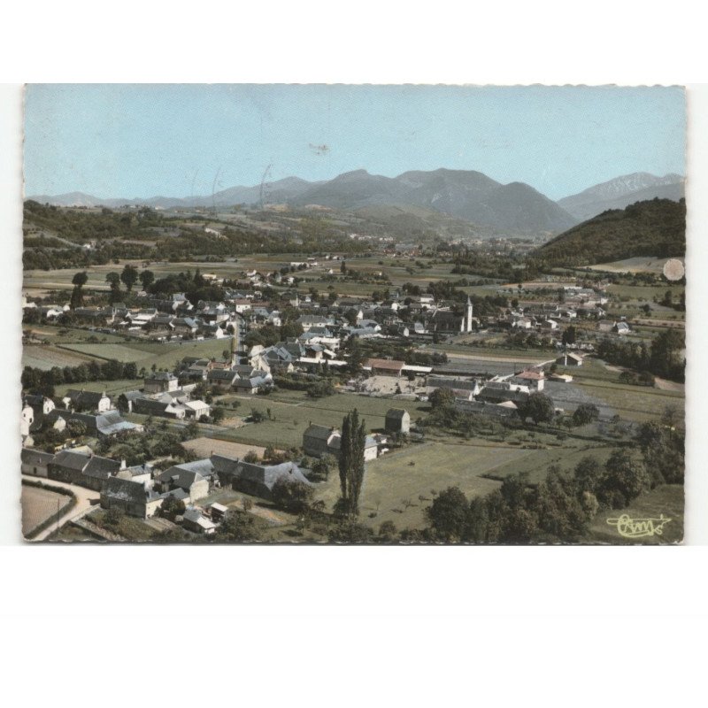 TREBONS: vue panoramique vue aérienne 10x15 - très bon état