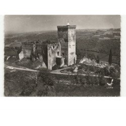 MAUVEZIN: château fort forteresse des comtes de bigorre vue aérienne 10x15 - état