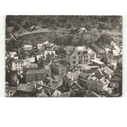 SOULOM: l'église et l'école vue aérienne 10x15 - très bon état