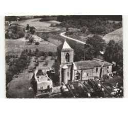 OLLIERGUES: la chabasse et le cimetière église classée du XVe siècle vue aérienne 10x15 - état
