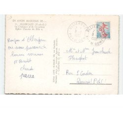 OLLIERGUES: la chabasse et le cimetière église classée du XVe siècle vue aérienne 10x15 - état