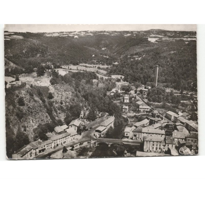 PONTGIBAUD: la sioule vue aérienne 10x15 - très bon état