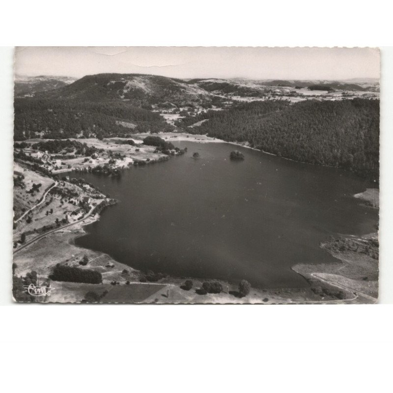 environs de MUROL: le lac chambon vue aérienne 10x15 - état
