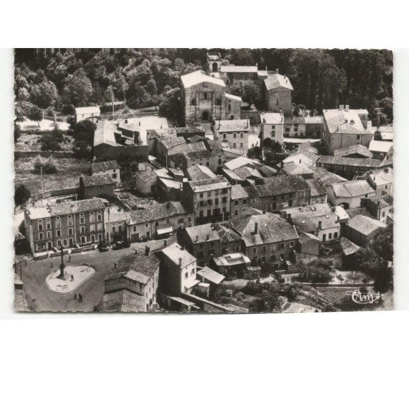 SAINT-DIER-D'AUVERGNE: poste et place croix de mission vue aérienne 10x15 - très bon état