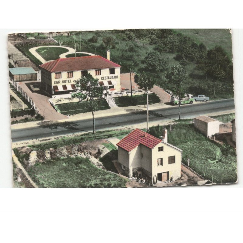 FONTENAY-sur-LOING: aux amis de la route hôtel restaurant vue aérienne 10x15 - très bon état