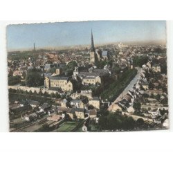 PITHIVIERS: mails-extérieurs sur les anciens remparts et vue générale vue aérienne 10x15 - très bon état