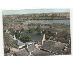 SAINT-AY: l'église et vue sur la loire vue aérienne 10x15 - très bon état