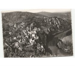 SAINT-CIRQ LAPOPIE: l'un des plus curieux et des plus beaux paysages de france vue aérienne 10x15 - très bon état