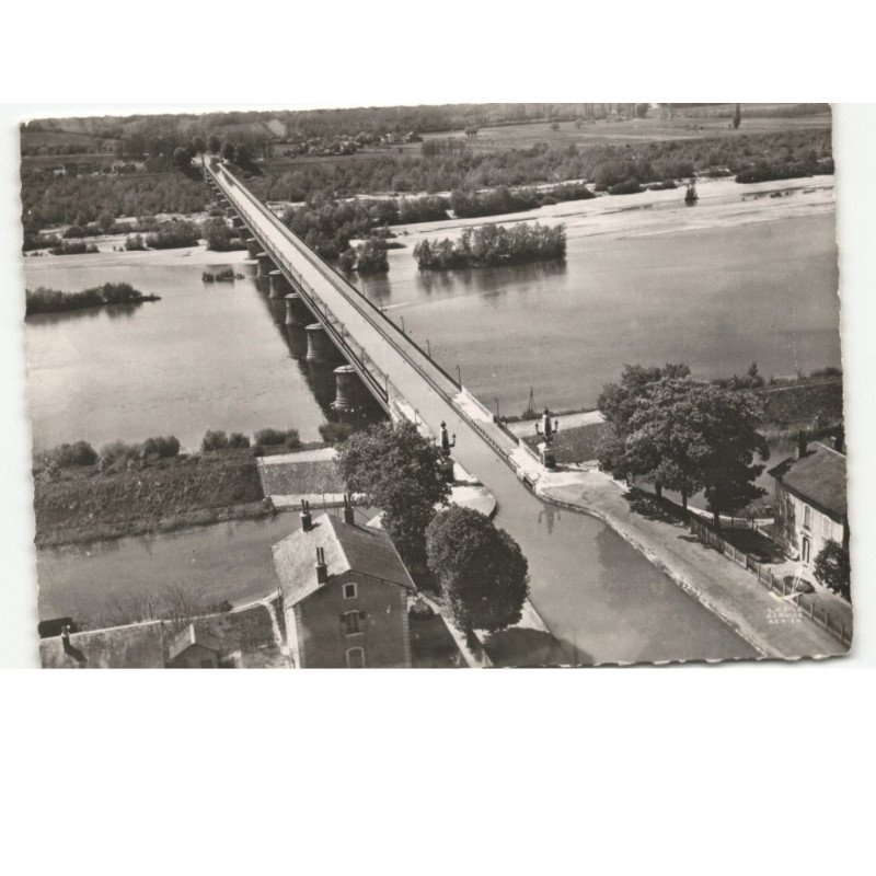 BRIARE: le pont-canal et vue sur saint-firmin-sur-loire vue aérienne 10x15 - très bon état