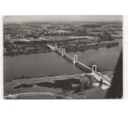 BONNY-sur-LOIRE: le pont sur la loire, vue sur la ville neuve vue aérienne 10x15 - très bon état