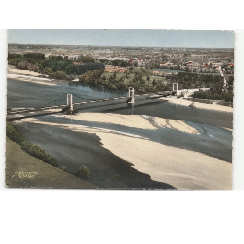 BONNY-sur-LOIRE: le pont sur la loire vue aérienne 10x15 - très bon état