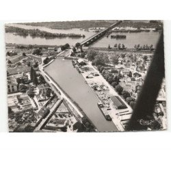 BRIARE: le port et le pont canal vue aérienne 10x15 - très bon état