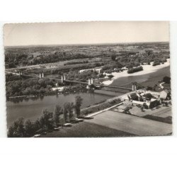 CHATILLON-sur-LOIRE: le pont sus pendu vue aérienne 10x15 - état
