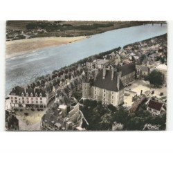 GIEN: le château et la loire vue aérienne 10x15 - très bon état