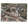 HUISSEAU-sur-MAUVASE: l'église et le château vue aérienne 10x15 - très bon état