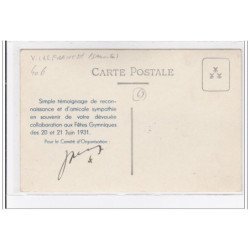VILLEFRANCHE-sur-SAONE : carte photo du concours de gymnastique - tres bon etat