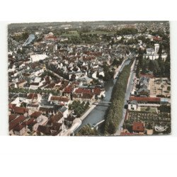 MONTARGIS: les belles manières, canal de briare vue aérienne 10x15 - état