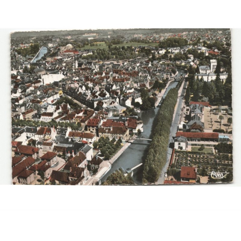 MONTARGIS: les belles manières, canal de briare vue aérienne 10x15 - état