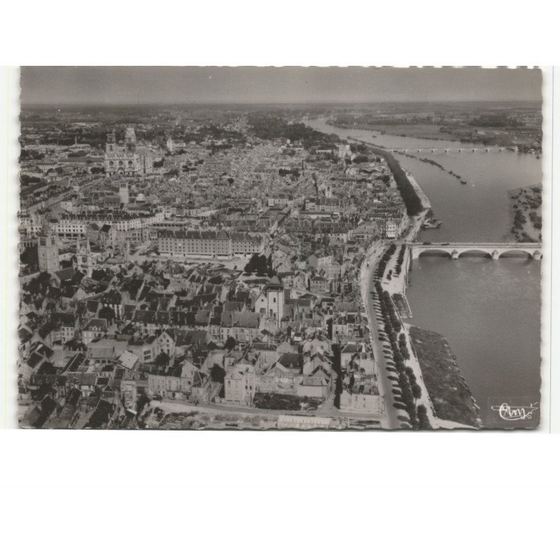 ORLEANS: le pont george V et le pont de vierzon vue aérienne 10x15 - très bon état