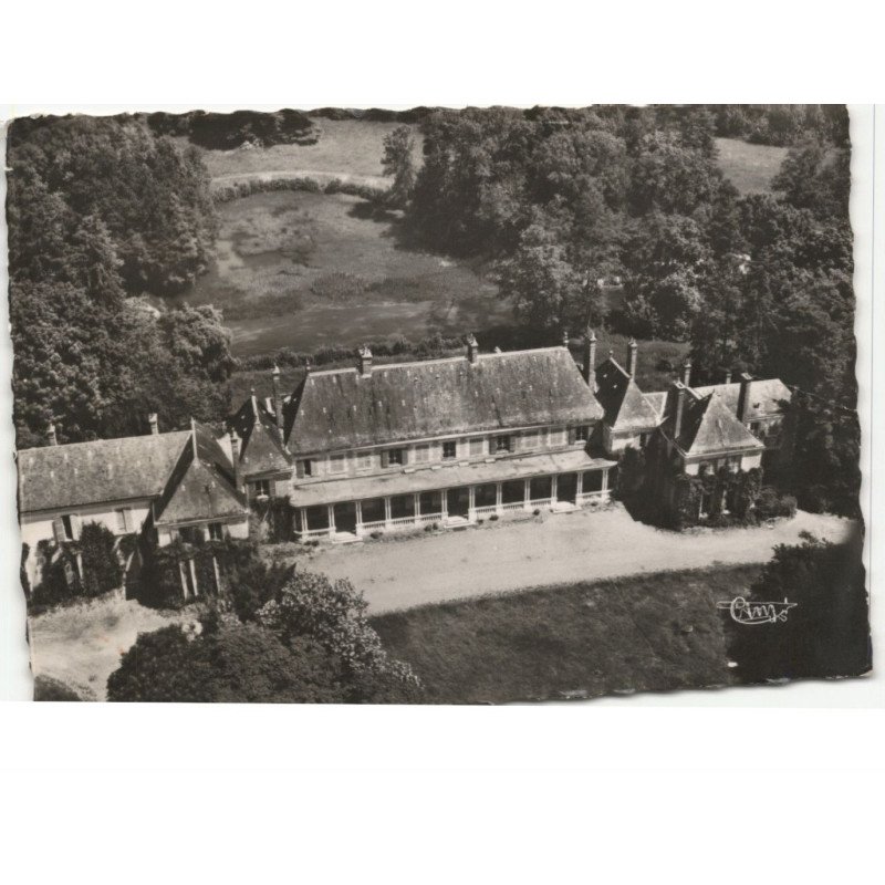OLIVET: château de la source et le miroir (façade sud) vue aérienne 10x15 - état