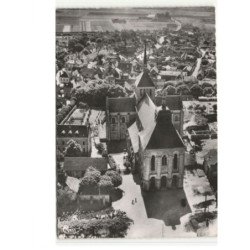SAINT-BENOIT-sur-LOIRE: la basilique XIe XIIe siècle vue aérienne 10x15 - très bon état