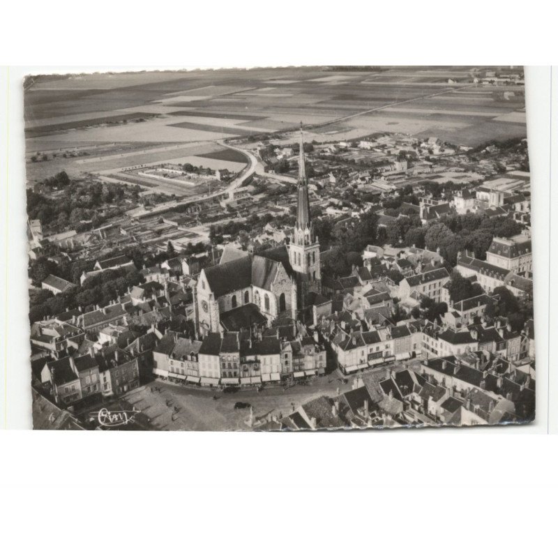 PITHIVIERS: vue générale, centre de la ville vue aérienne 10x15 - très bon état