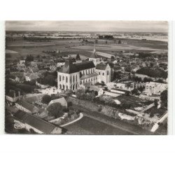 SAINT-BENOIT-sur-LOIRE: la basilique vue aérienne 10x15 - très bon état
