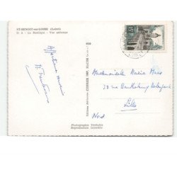 SAINT-BENOIT-sur-LOIRE: la basilique vue aérienne 10x15 - très bon état