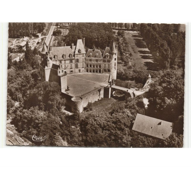 SAINT-BRISSON: le château dans son nid de verdure vue aérienne 10x15 - très bon état