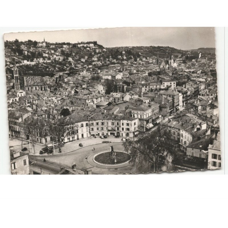 AGEN: place jasmin vue aérienne 10x15 - état