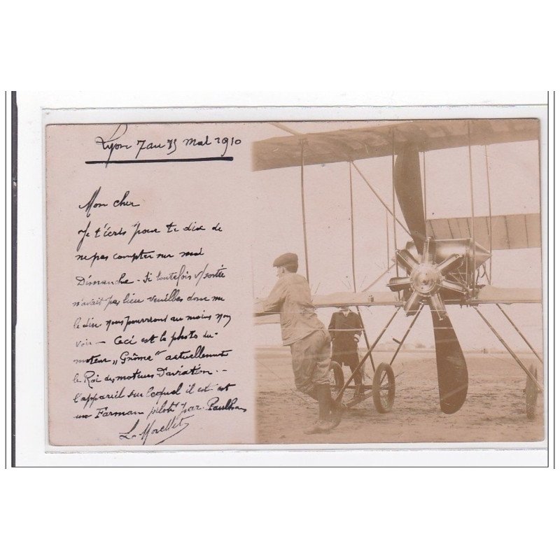 LYON : carte photo aviation, Paulhan - tres bon etat LYON : carte photo aviation, Paulhan - tres bon etat