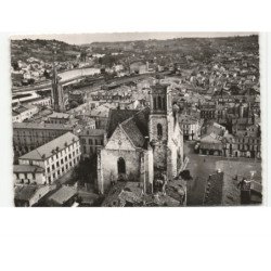 AGEN: cathédrale saint-caprais et le collège vue aérienne 10x15 - très bon état