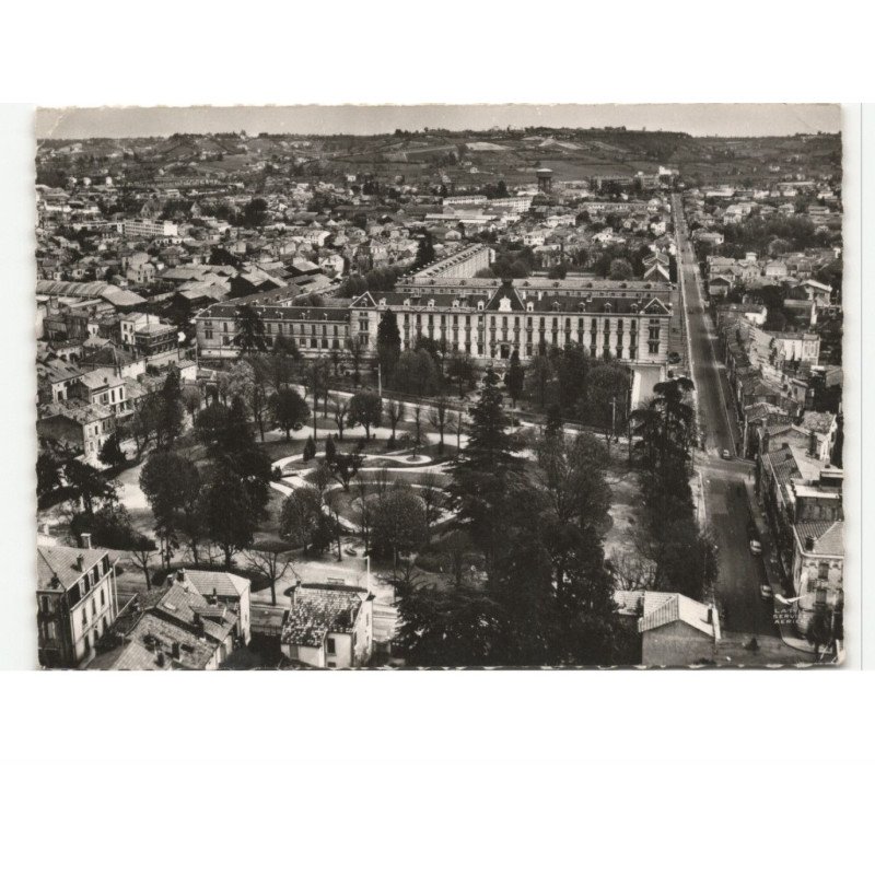 AGEN: lycée bernard palissy et jardin de jailland vue aérienne 10x15 - très bon état
