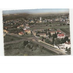 AIGUILLON: le rond point et avenue du stade vue aérienne 10x15 - très bon état