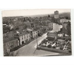 CASTILLONNES: hôtel de l'europe et vue panoramique vue aérienne 10x15 - très bon état