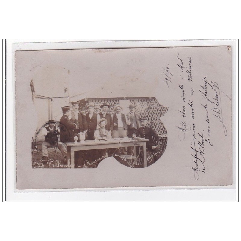 """"La Valboule"""" : club de boules à Lyon (concours en 1904) - tres bon etat